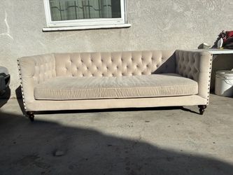 Delivery Available / Velvet Tufted Sofa Couch