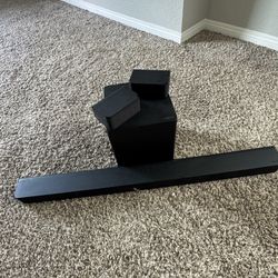 5.2 Vizio Soundbar With Rear Speakers And Subwoofer 