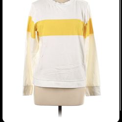 J.Crew Women White With Yellow Sweatshirt
