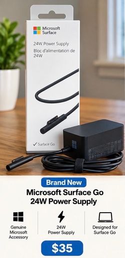 Microsoft Surface Go 24W Power Supply