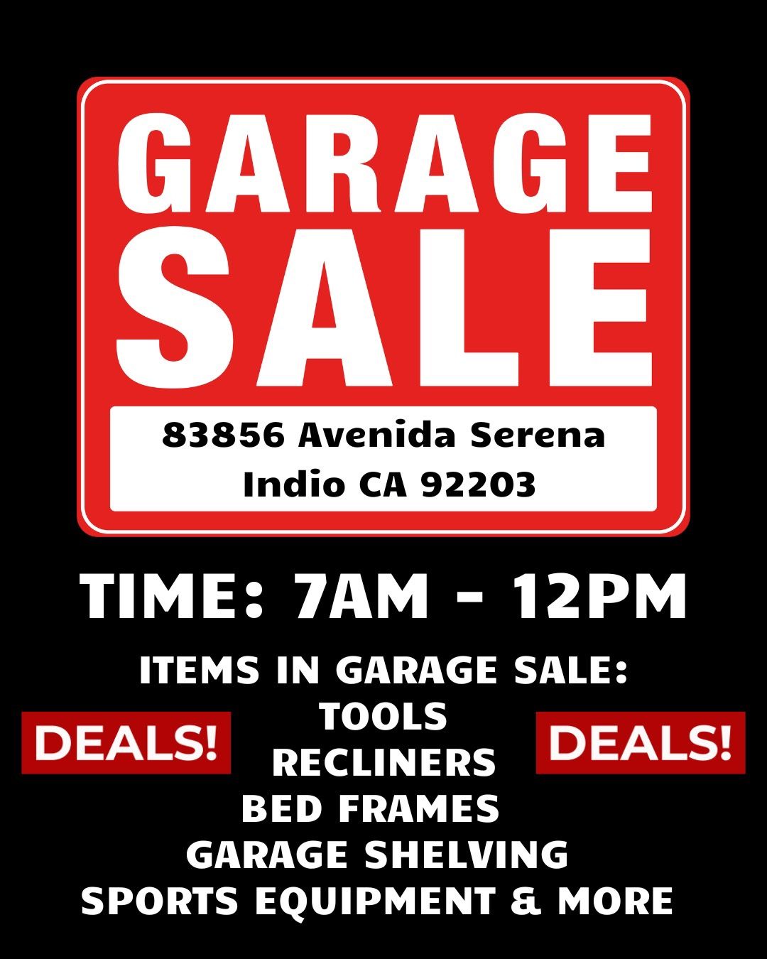 MOVING SALE EVERYTHING MUST GO