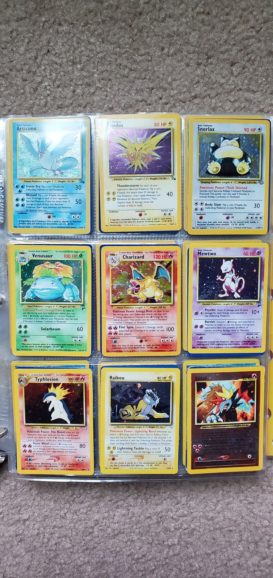 Collection of Nintendo old school and new Gen pokemon cards (including Charizard)