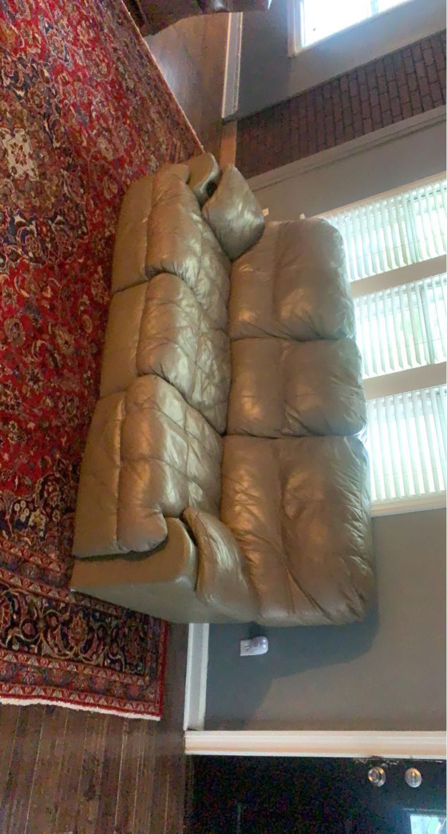 Leather Couch- Price Negotiable Need Gone