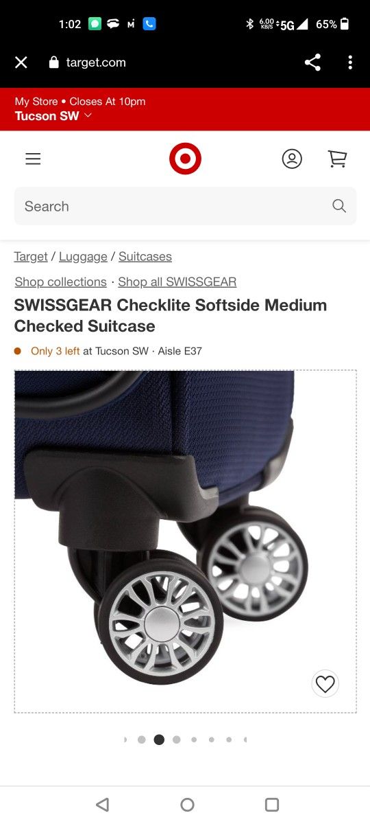 Brand New Swiss Made Rolling Soft Side Suit Case
