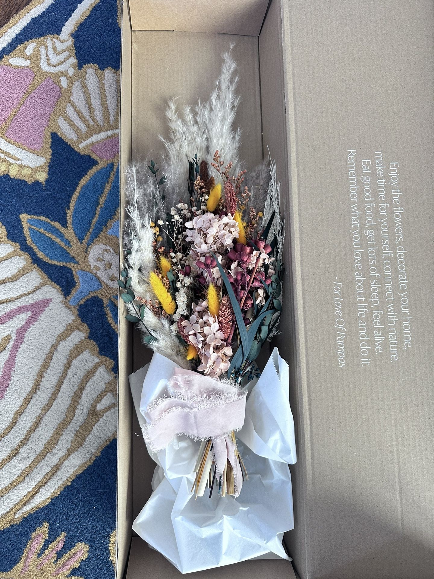 Boho Dried Flower Bridal Bouquet