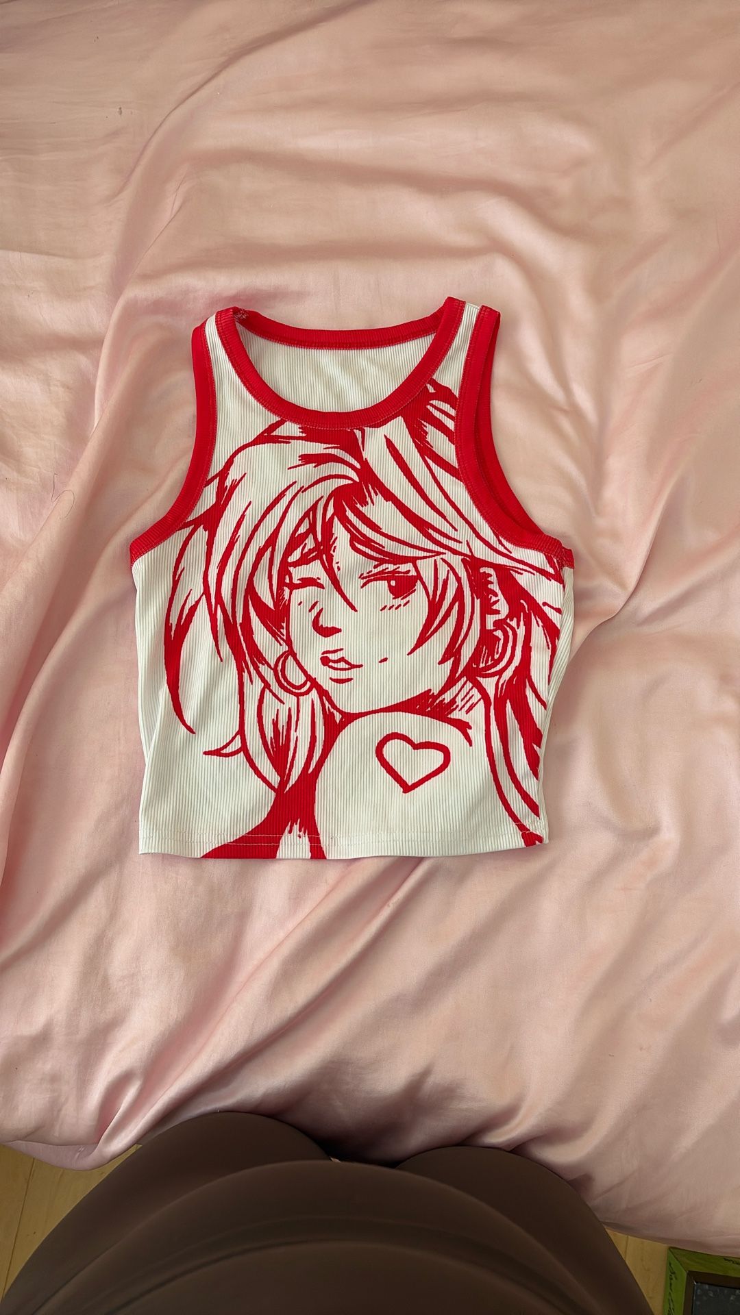 Red Anime Girl Tank Top