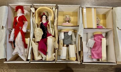 Lot Of Franklin Heirloom Dolls - All Original Packing Never Used 