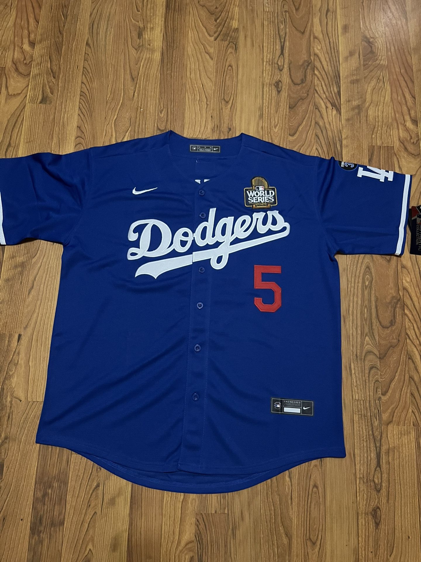 Los Angeles Dodgers Stitched Blue Freddie Freeman World Series Jerseys