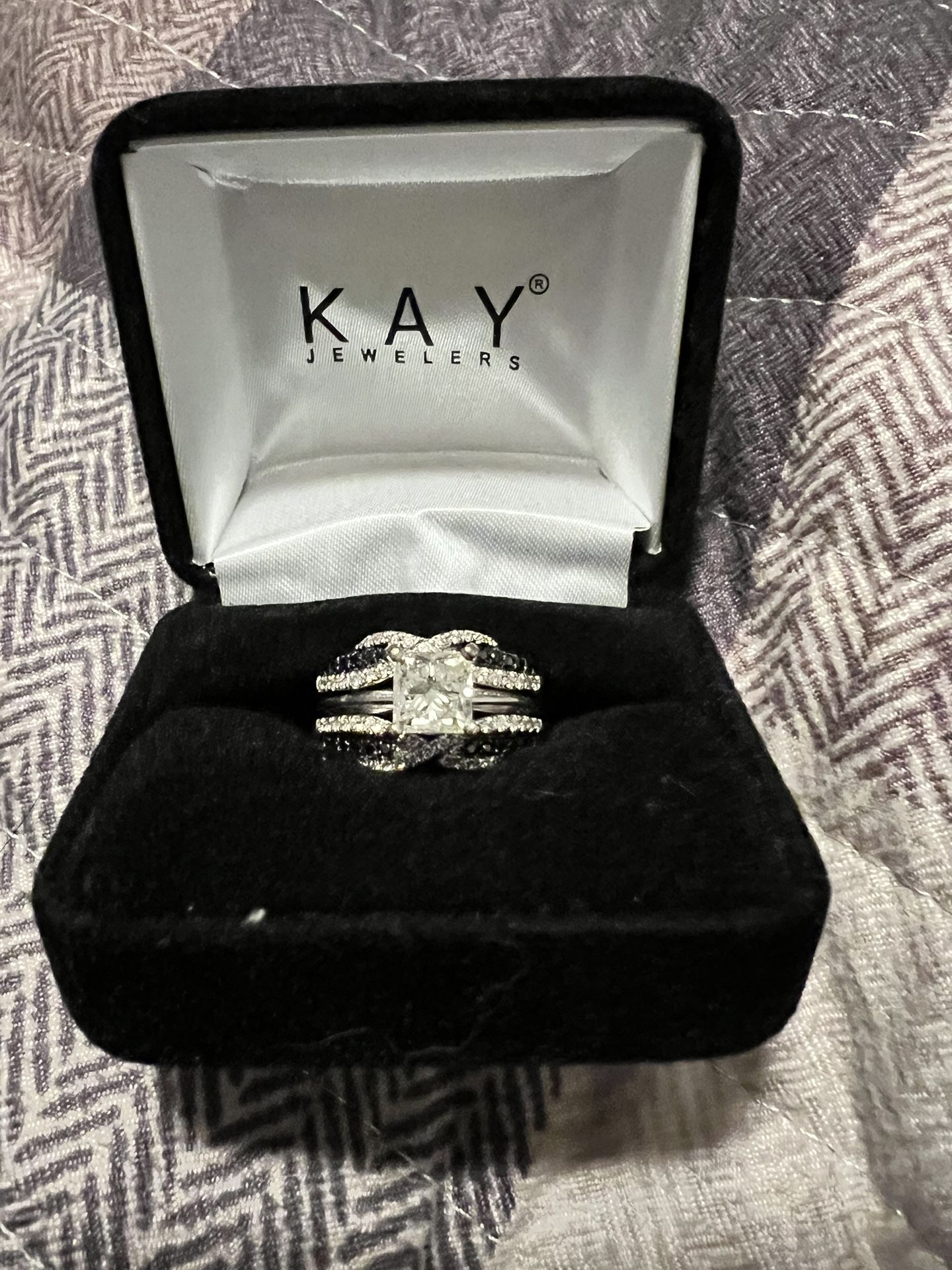 1.5 Carat Princess Cut Diamond Engagement Ring With Wedding Band 