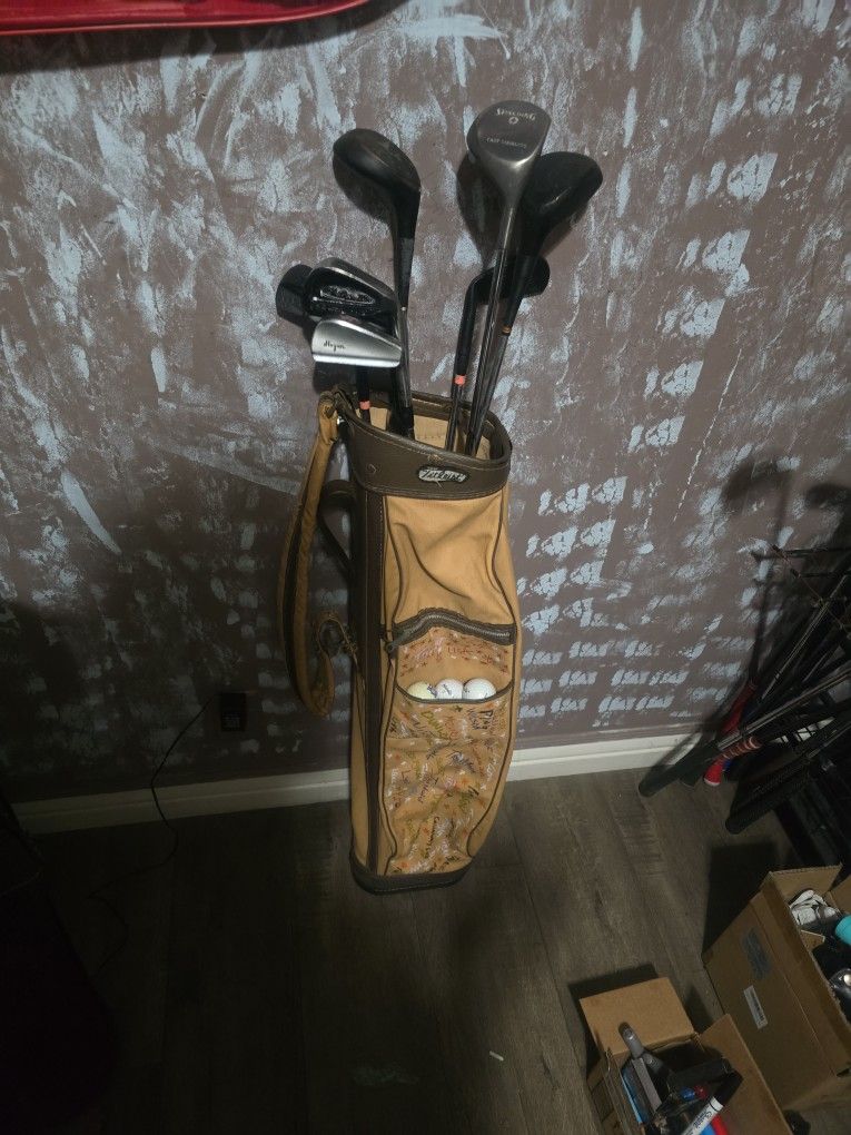 GOLF CLUBS W/ GOLF BAG (10 CLUBS SET)