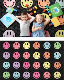 Large Classroom Rug Elementary 8x13 - (Washable) Classroom Rugs for Kids Room - Classroom Carpet Elementary - Kids playroom Rug 8 x 13 - Preschool Rug