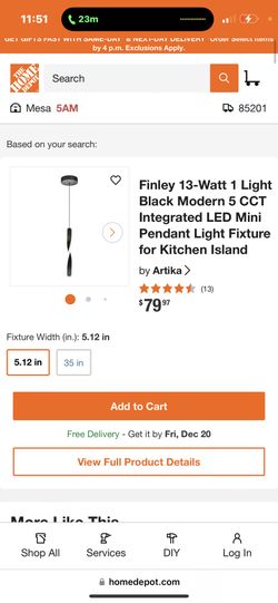 New pendant light