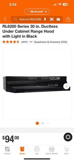 30” Kitchen Exhaust 