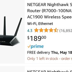 NETGEAR Nighthawk Smart Wi-Fi Router (Lightly Used)