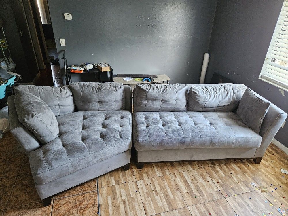 Suede Couch