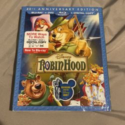 Disney Robin Hood Blu-ray DVD Digital Copy New 