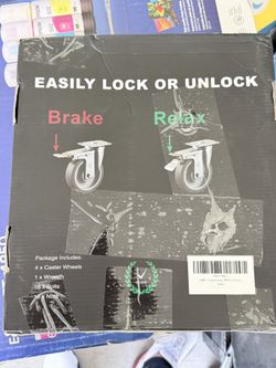 VIMA 3 or 4-inch heavy-duty caster wheels with brakes. 