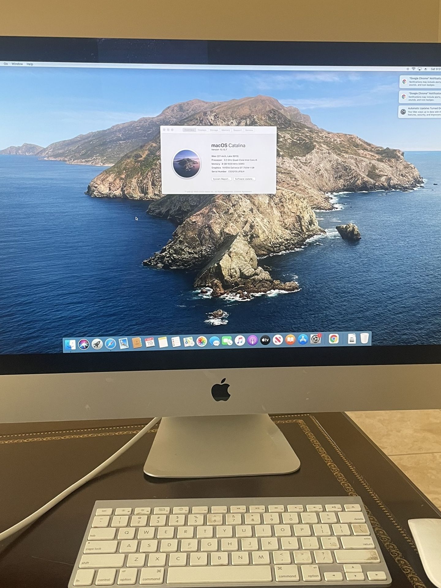 2013/14 iMac 27 Inch 3.2Ghz i5 8GB 1TB Apple Wireless Keyboard And Mouse