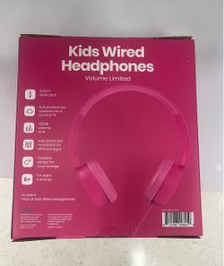 Headphones - Pink Kids Wired Volume Limited Headset. “Brand New”