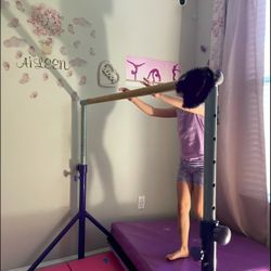 Gymnastic bar And Mat ( Purple ) 