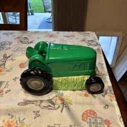 Garden Tractor Cookie Jar 