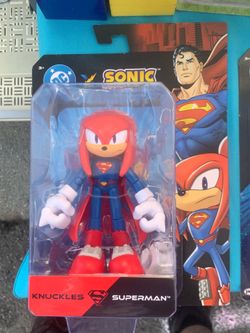 DC X Sonic The Hedgehog Knuckles Superman and Sonic Flash Action Figures