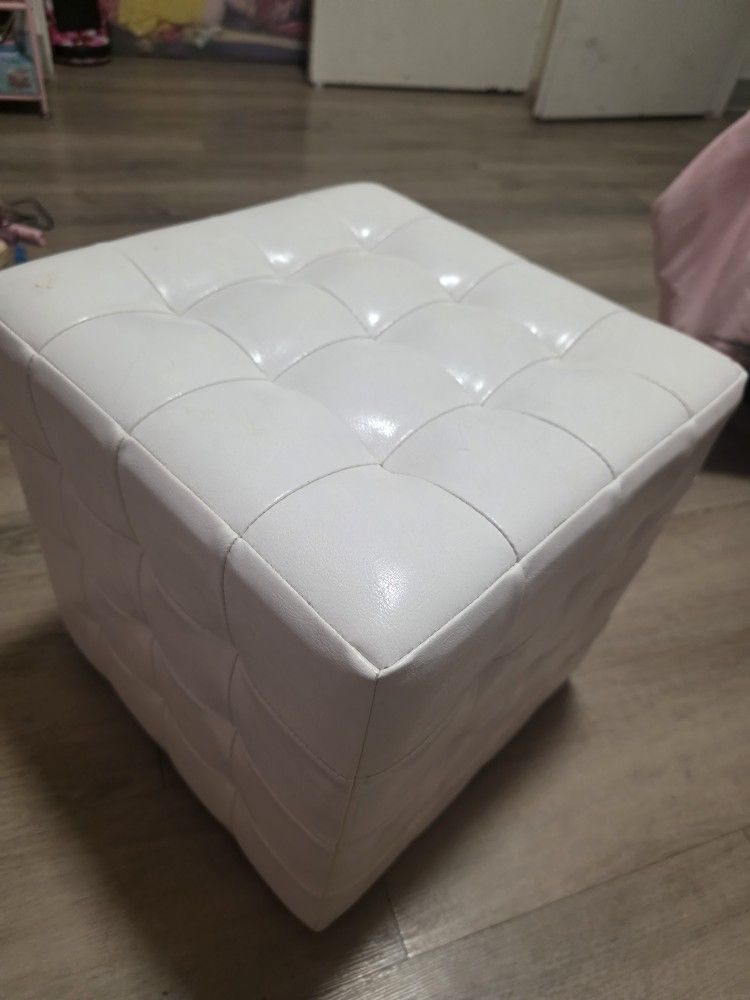 White Pleather Stools