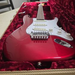 1985 Fender Made in Japan (MIJ) Stratocaster in Candy Apple Red E SERIES WITH ORIGINAL FENDER CASE!