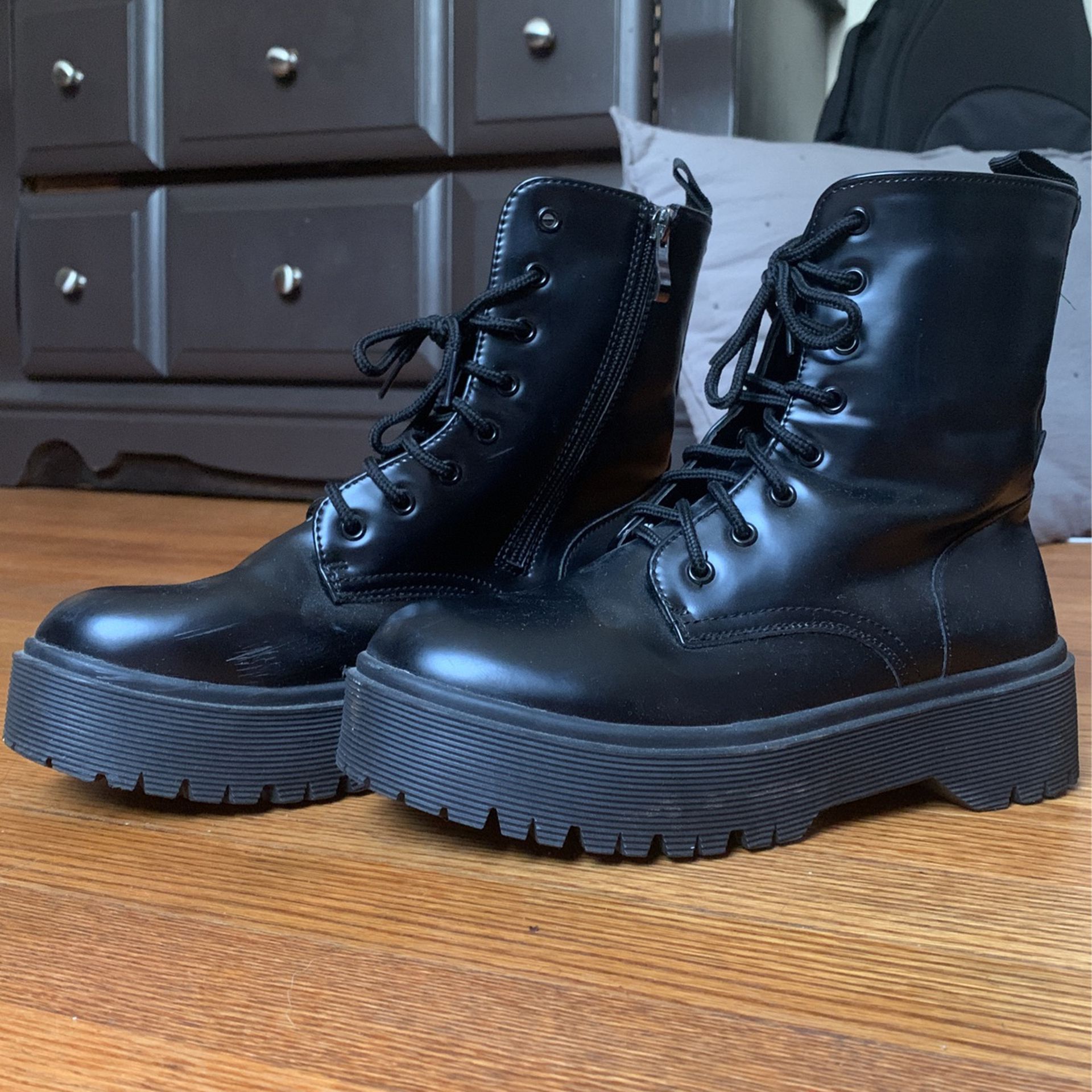 Black Platform Boots 
