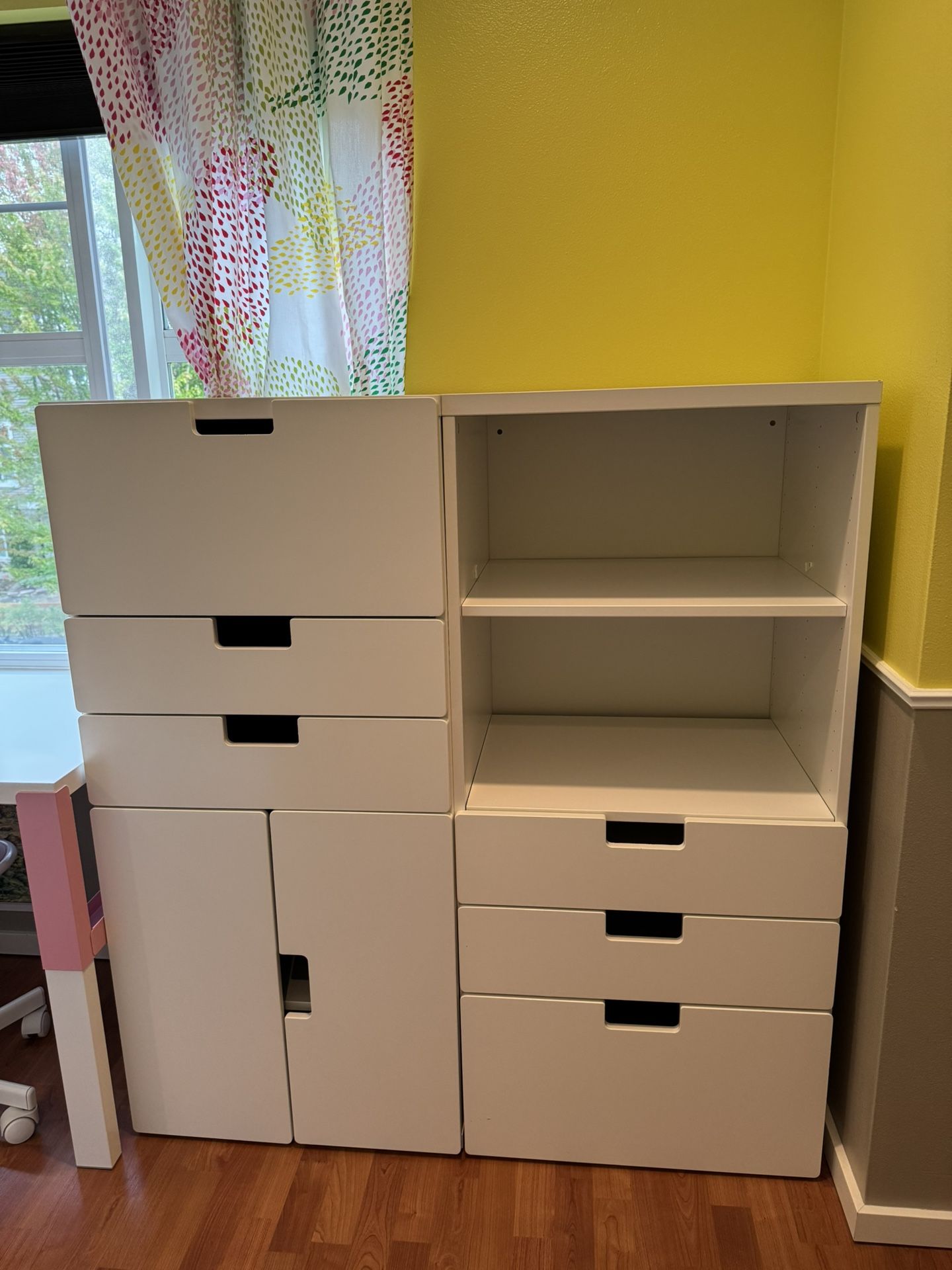 Kids Storage Furniture, Desk And 2 Chairs