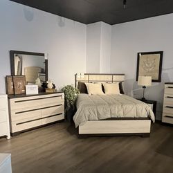 Queen Bed, Dresser, Mirror And Nightstand 