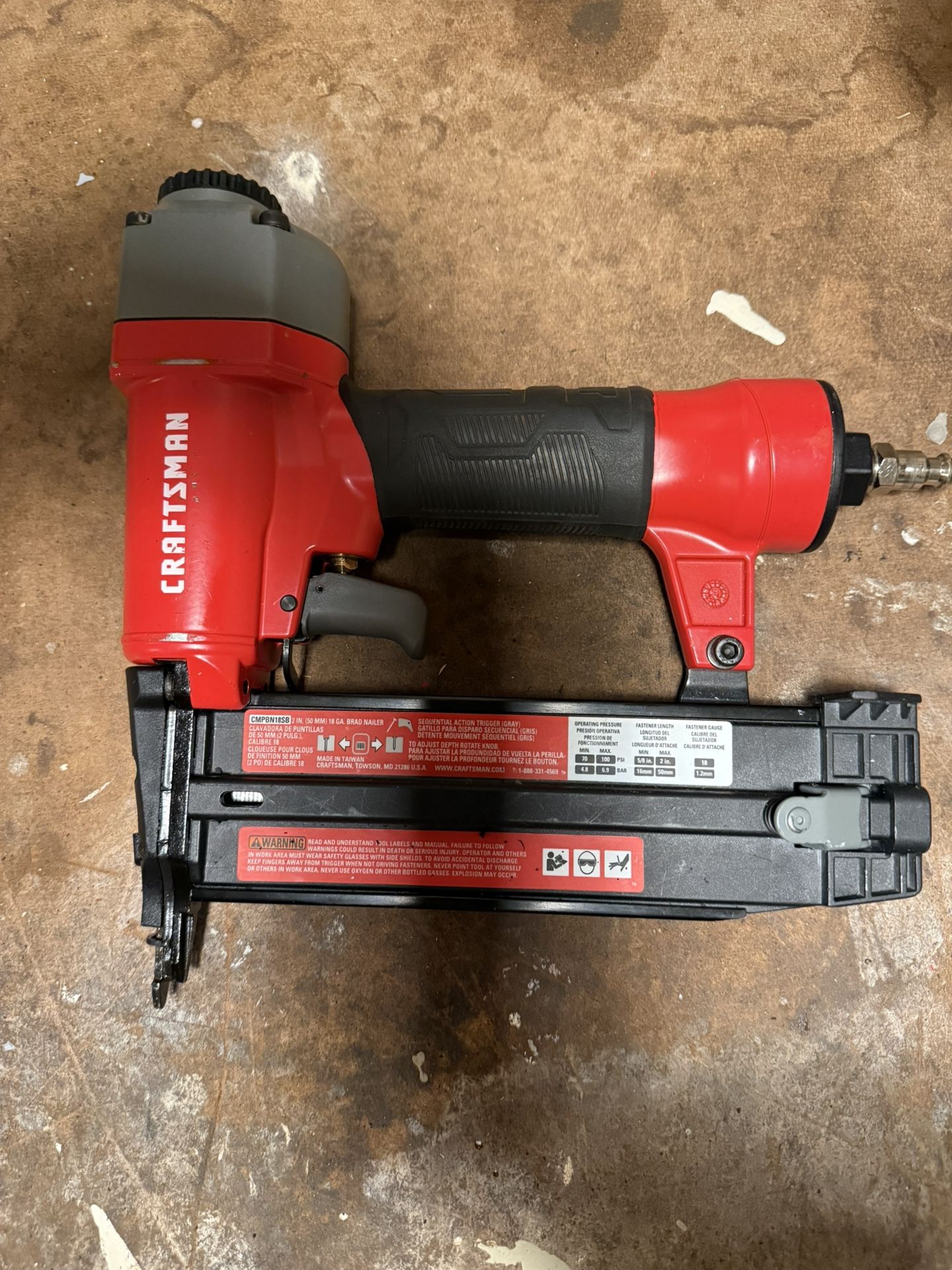 Craftsman 18 Gauge Nailer Hardly Used