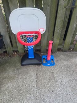 Little tikes basketball hoop and tball stand