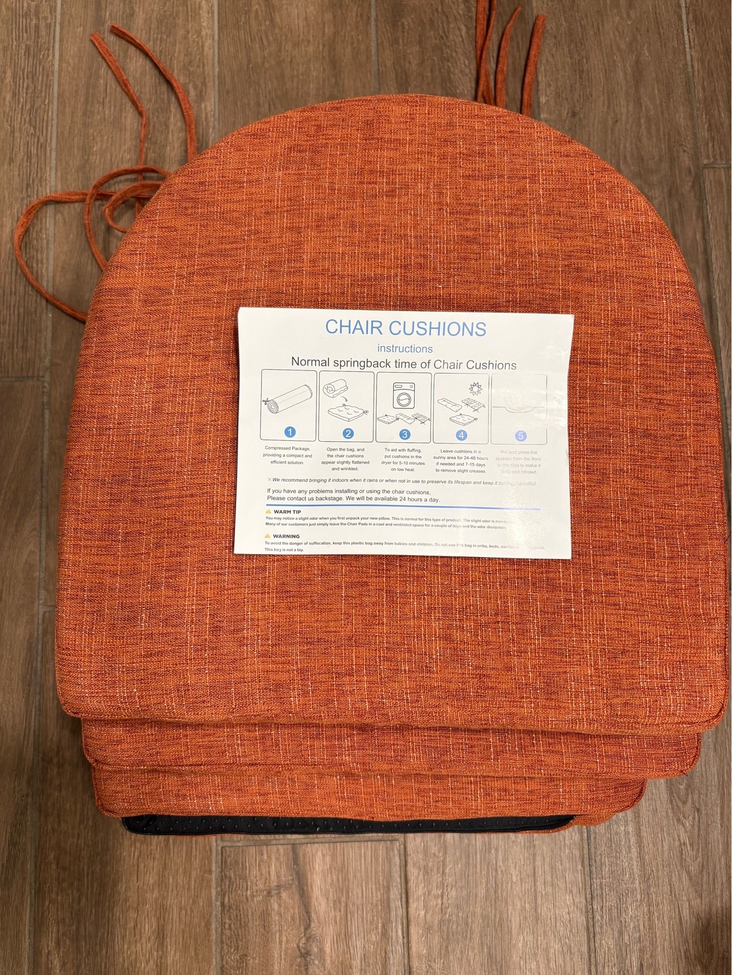 Dining chair cushions