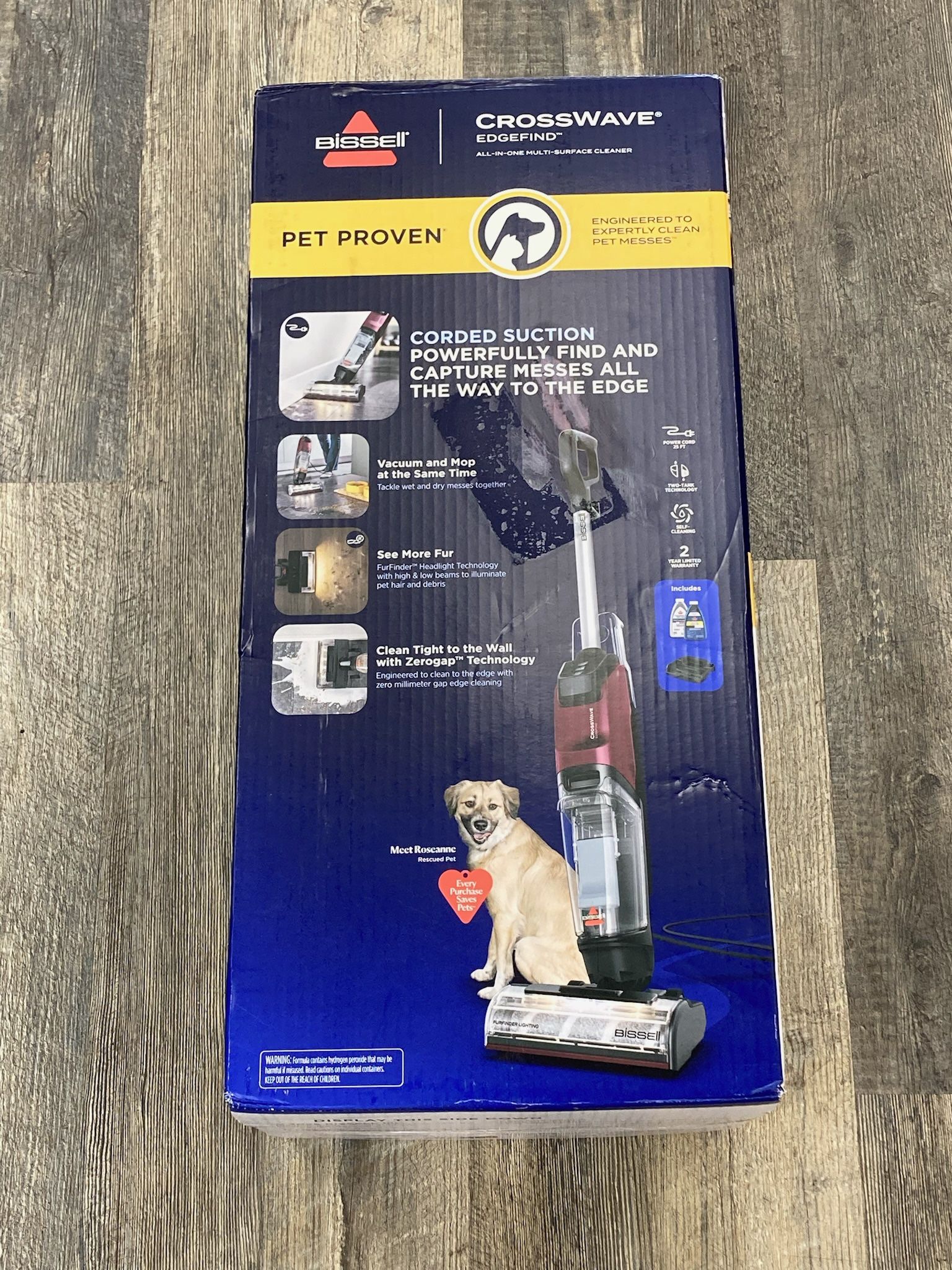 BISSELL 1648829 CrossWave EdgeFind Pet Hair Pick-Up Floor Cleaner NEW