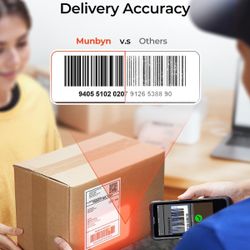 MUNBYN Bluetooth Thermal Label Printer RealWriter RW402B, 4x6 Shipping Label Printer for Small Business, Compatible with Android, iPhone and Windows, 