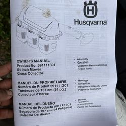 Husqvarna Grass Catcher Triple Bagger Fits TS 354XD