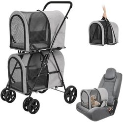 ✨ LPOTIUS Double Pet Stroller (Top Compartment Only) ✨