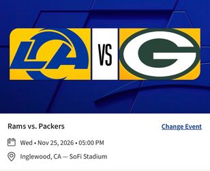 Rams vs. Packers NFL Ticket – Nov 25, 2026