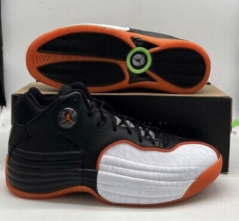 Jordan, Orange/ Black/ White , Size 9.5, Mens