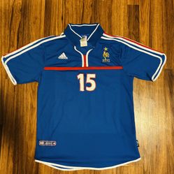 Thuram/ France Soccer Jersey Number/15 Size Large 