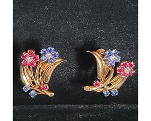18k vintage earrings/ Read the whole information