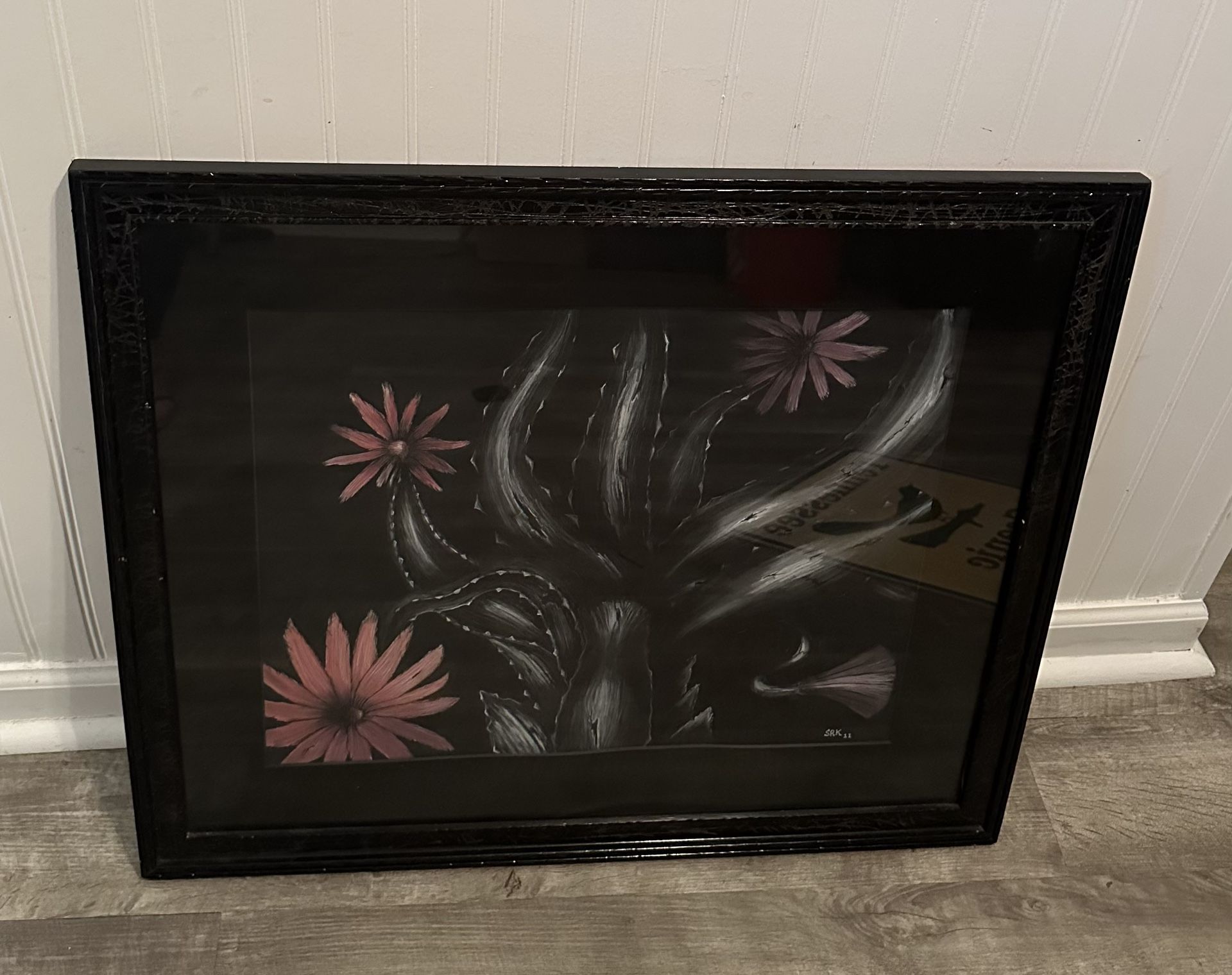 Agave Plant Charcoal And Oil Artwork!