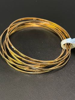 14k gold bangle 7 days bracelets diamond cut