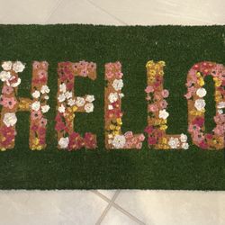 New Hello 18 By 30 Coir Door Mat