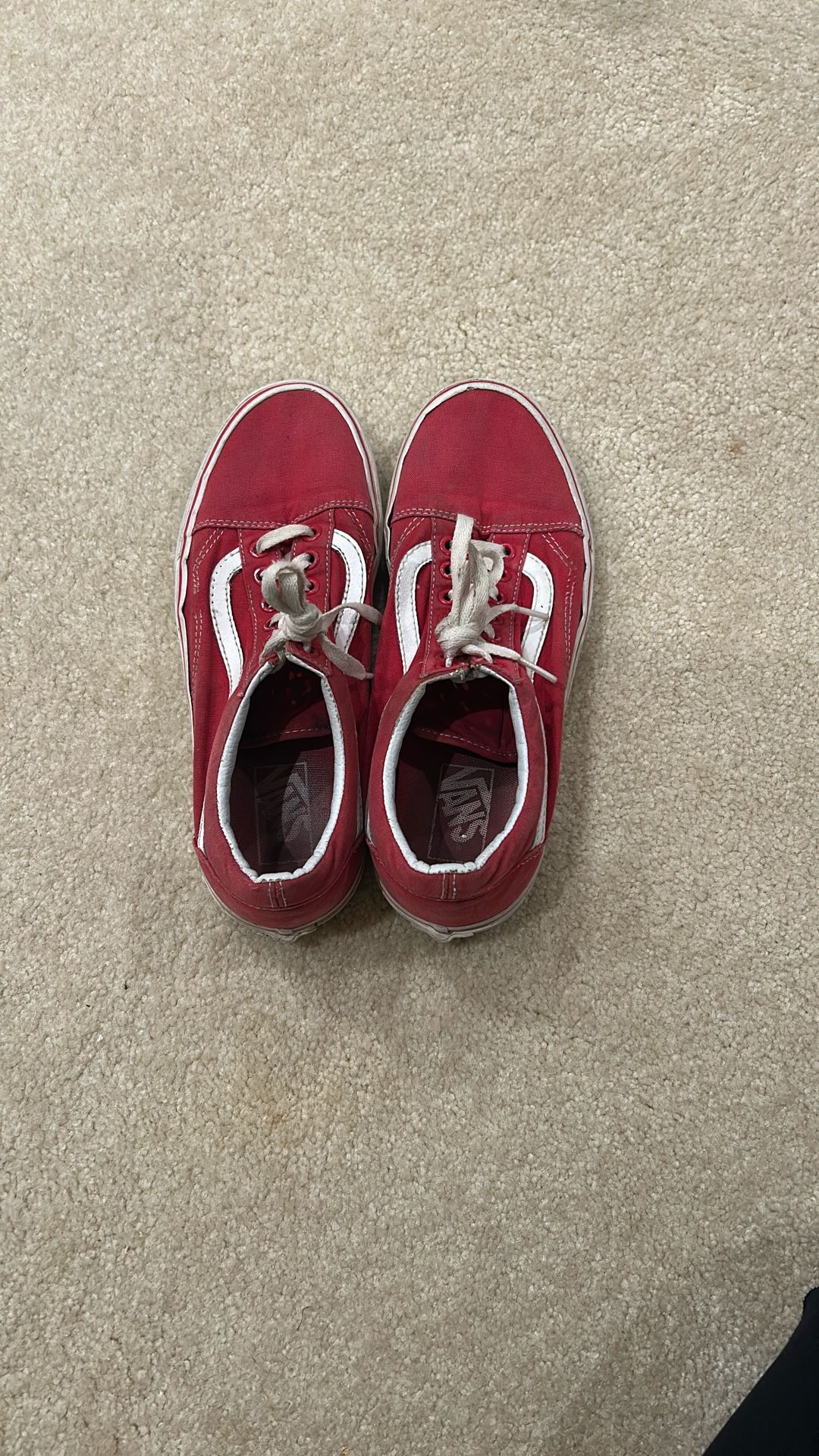 Crimson Vans Size 8.5 Men’s
