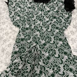 Green And White Dress