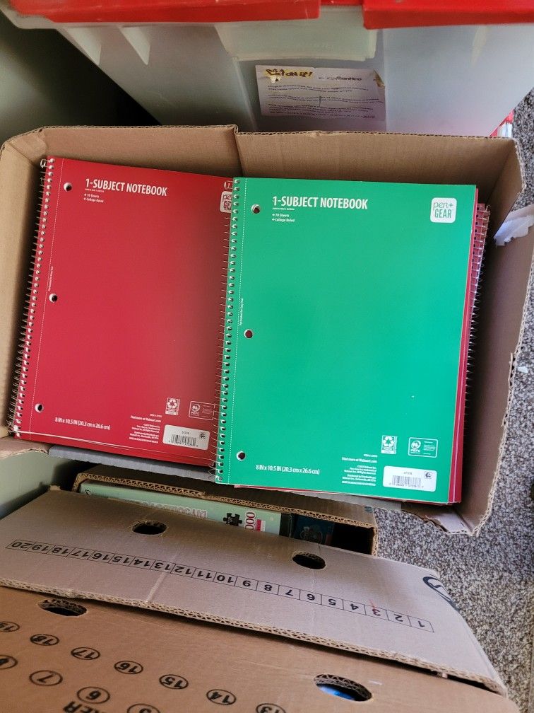 Notebooks. .50 cents ea.