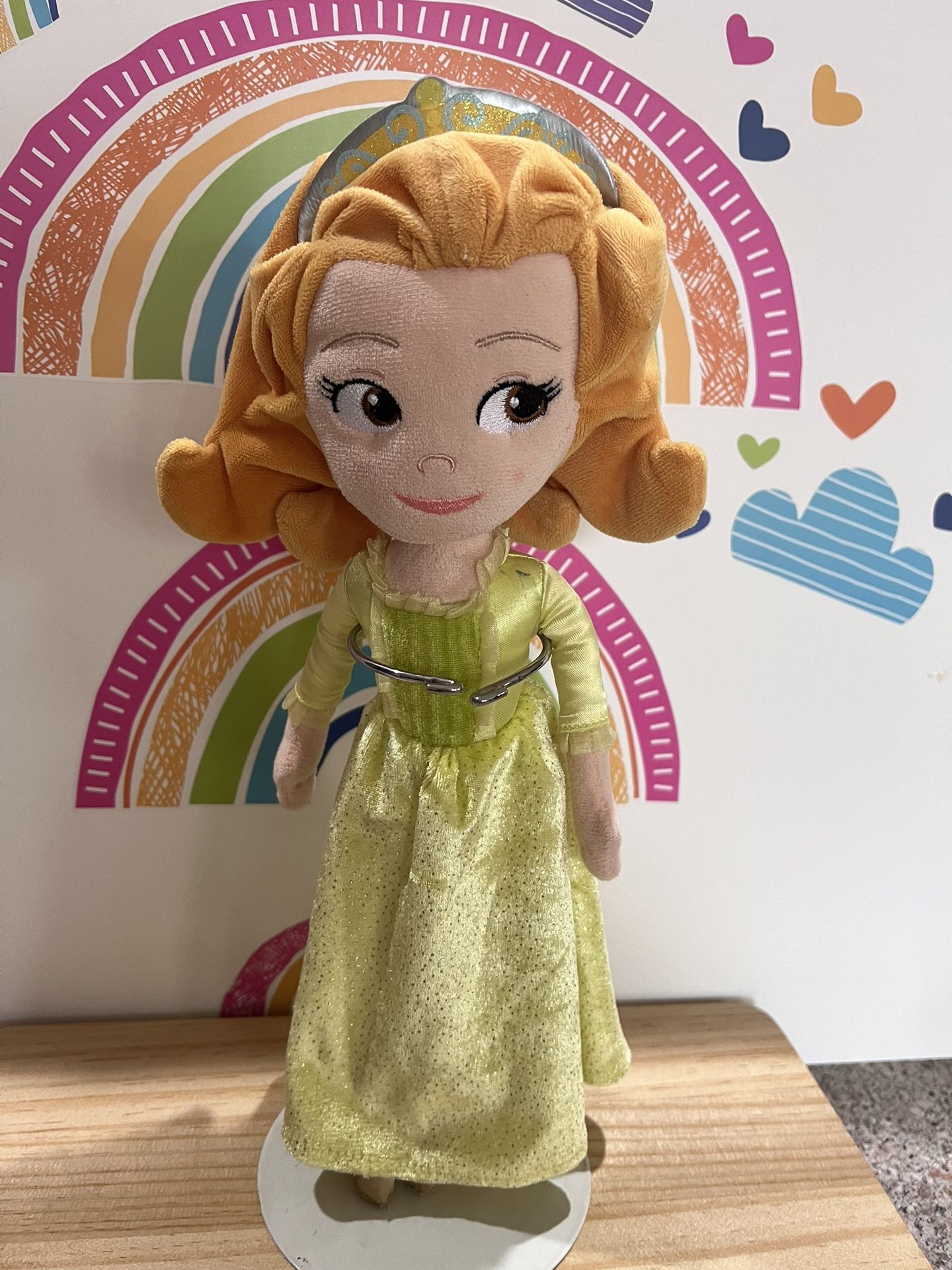 DISNEY PRINCESS AMBER FROM SOFIA THE FIRST - 14 INCH SOFT DOLL - LIKE NEW