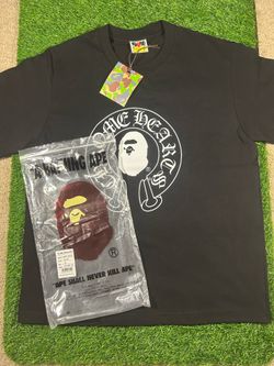Bape x Chrome Hearts collab black T-shirt